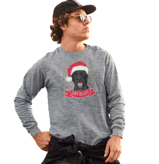 Happy Holidays Lab - Adult Unisex Long Sleeve T-Shirt