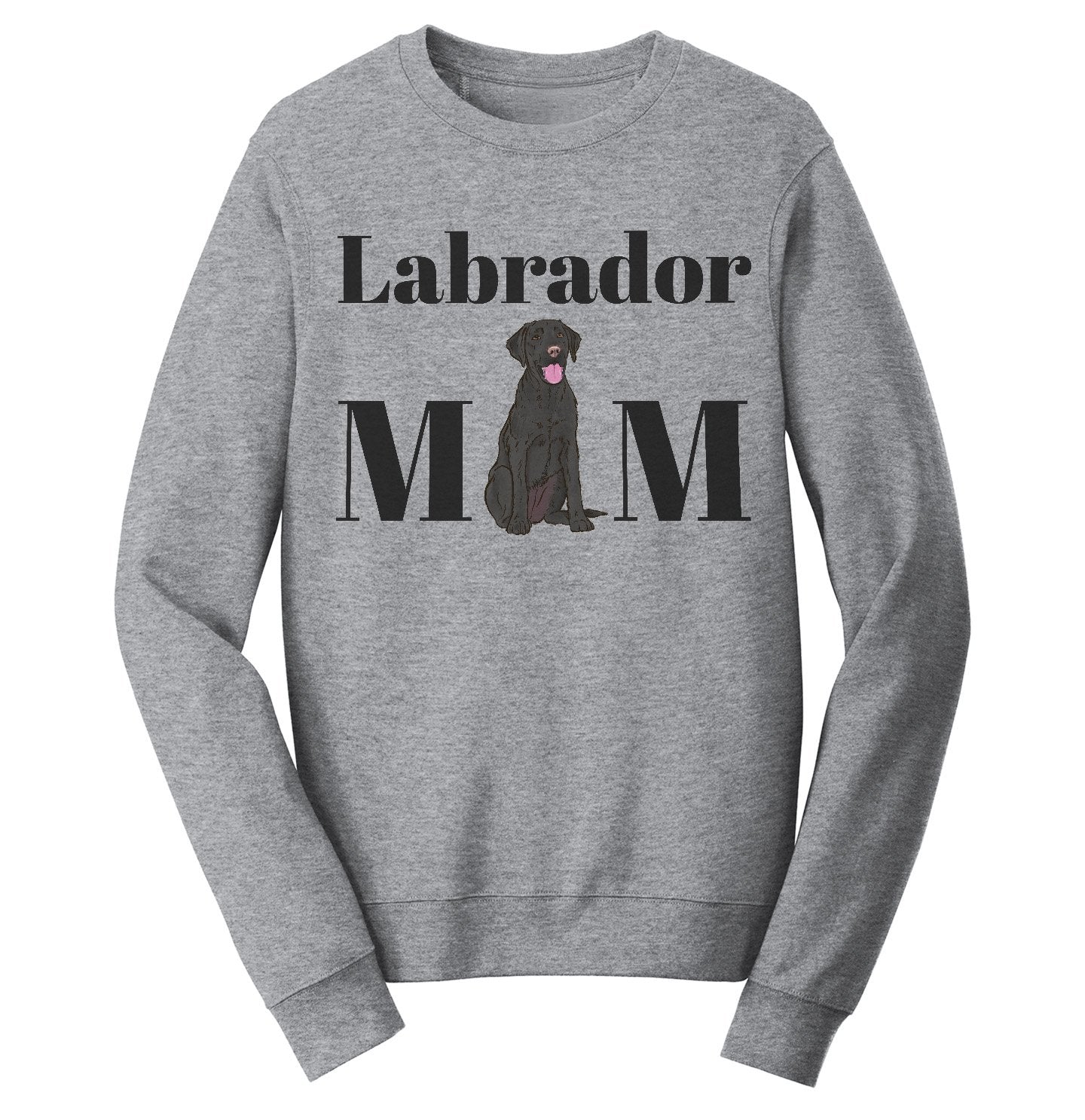Labradors.com - Black Labrador Mom Illustration - Adult Unisex Crewneck Sweatshirt