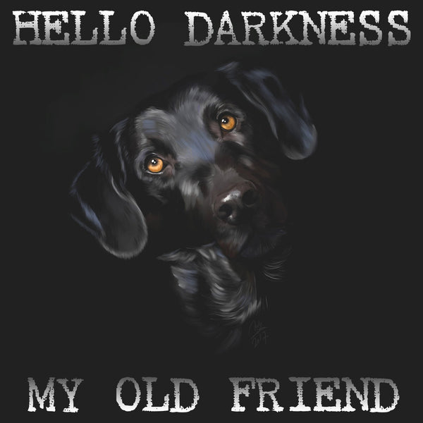 Hello Darkness Labrador - Women's Fitted T-Shirt