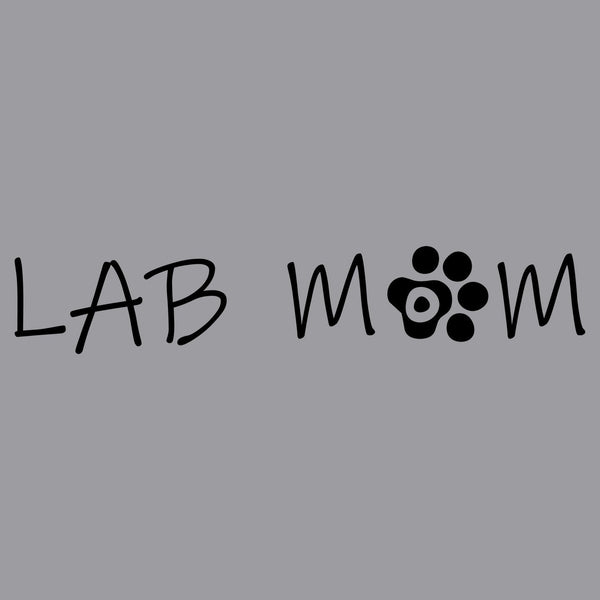 Lab Mom - Paw Text - Women's V-Neck T-Shirt