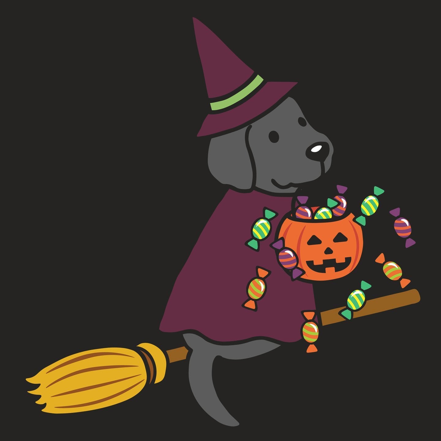 Black Lab Witch - Adult Tri-Blend T-Shirt