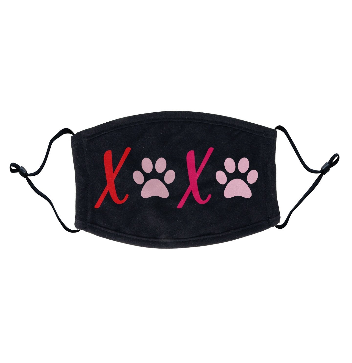 XOXO Dog Paws Adjustable Face Mask