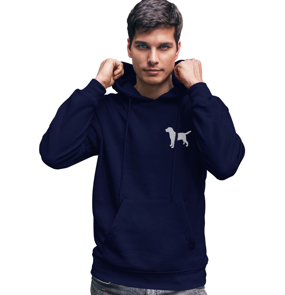 Labrador Silhouette Small - Adult Unisex Hoodie Sweatshirt