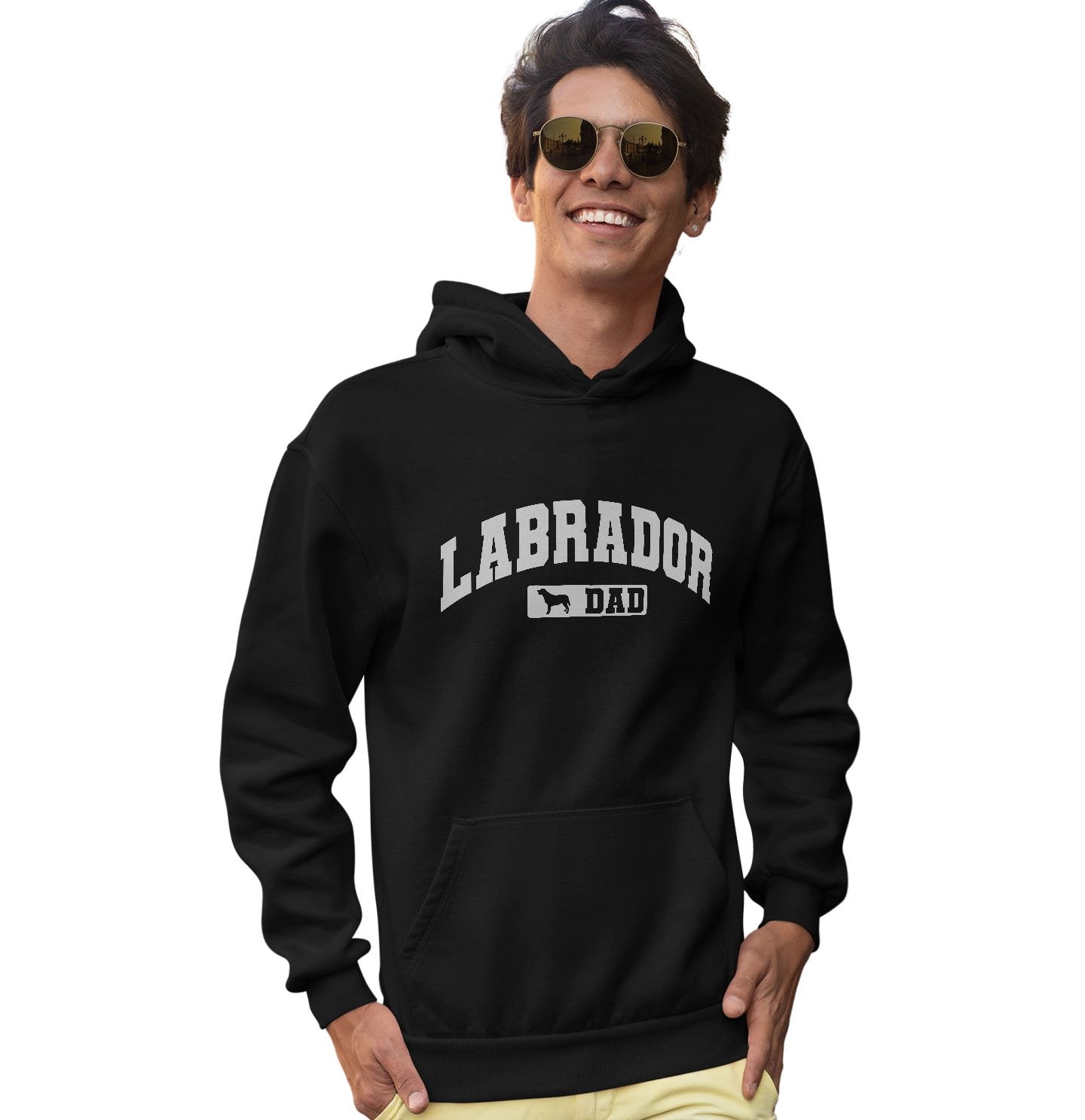 Labrador Dad - Sport Arch - Adult Unisex Hoodie Sweatshirt
