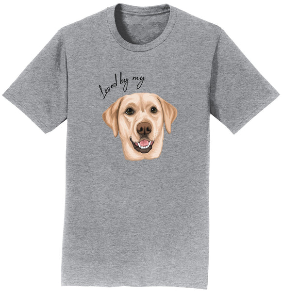 Loved By My Yellow Lab - Personalized Custom Adult Unisex T-Shirt