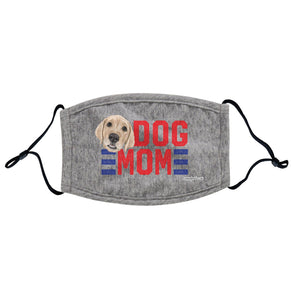 Red Dog Mom - Yellow Lab - Adjustable Face Mask, Breathable, Reusable, Printed in USA