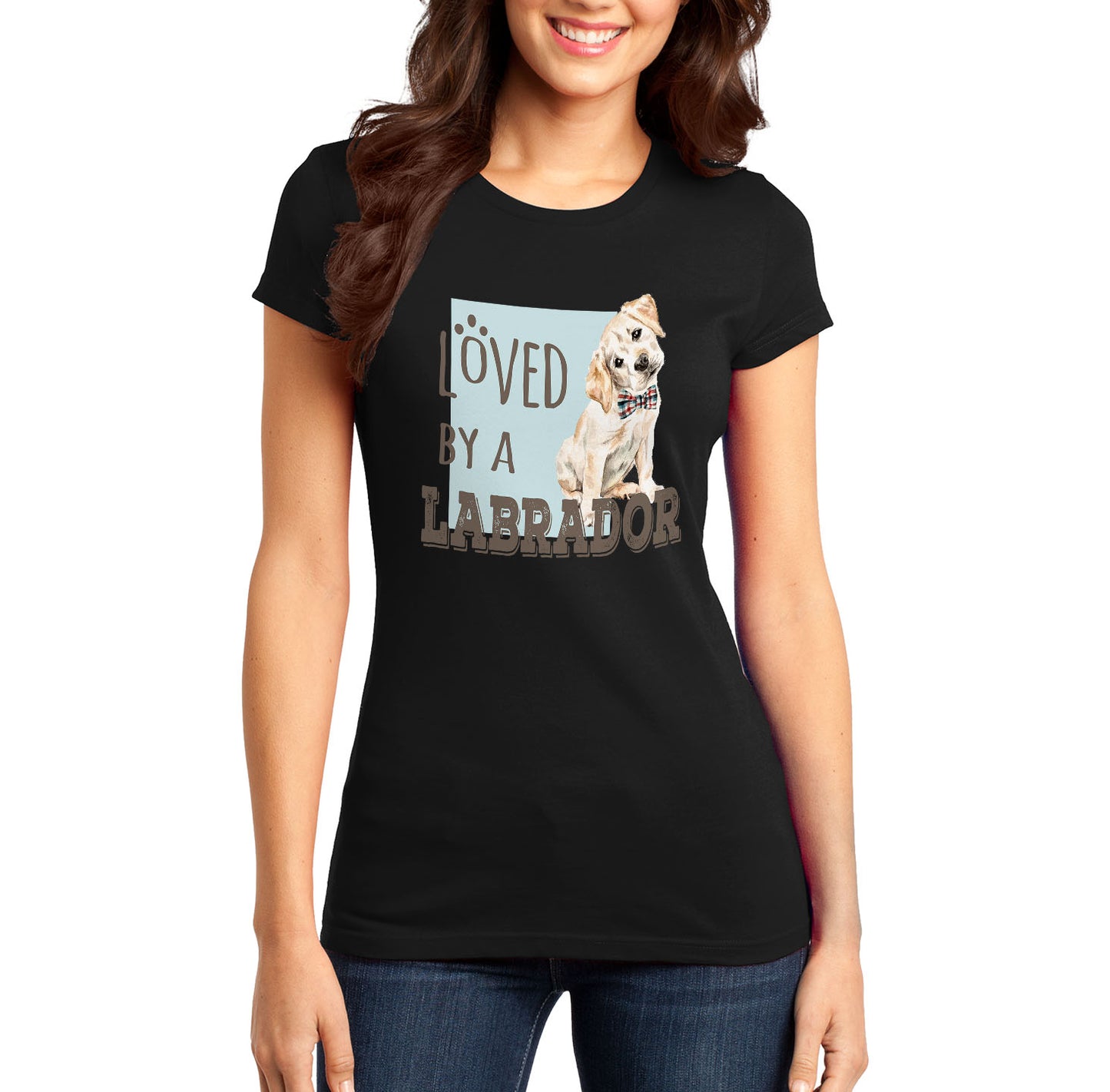 Loved by a Labrador - Women's Fitted T-Shirt