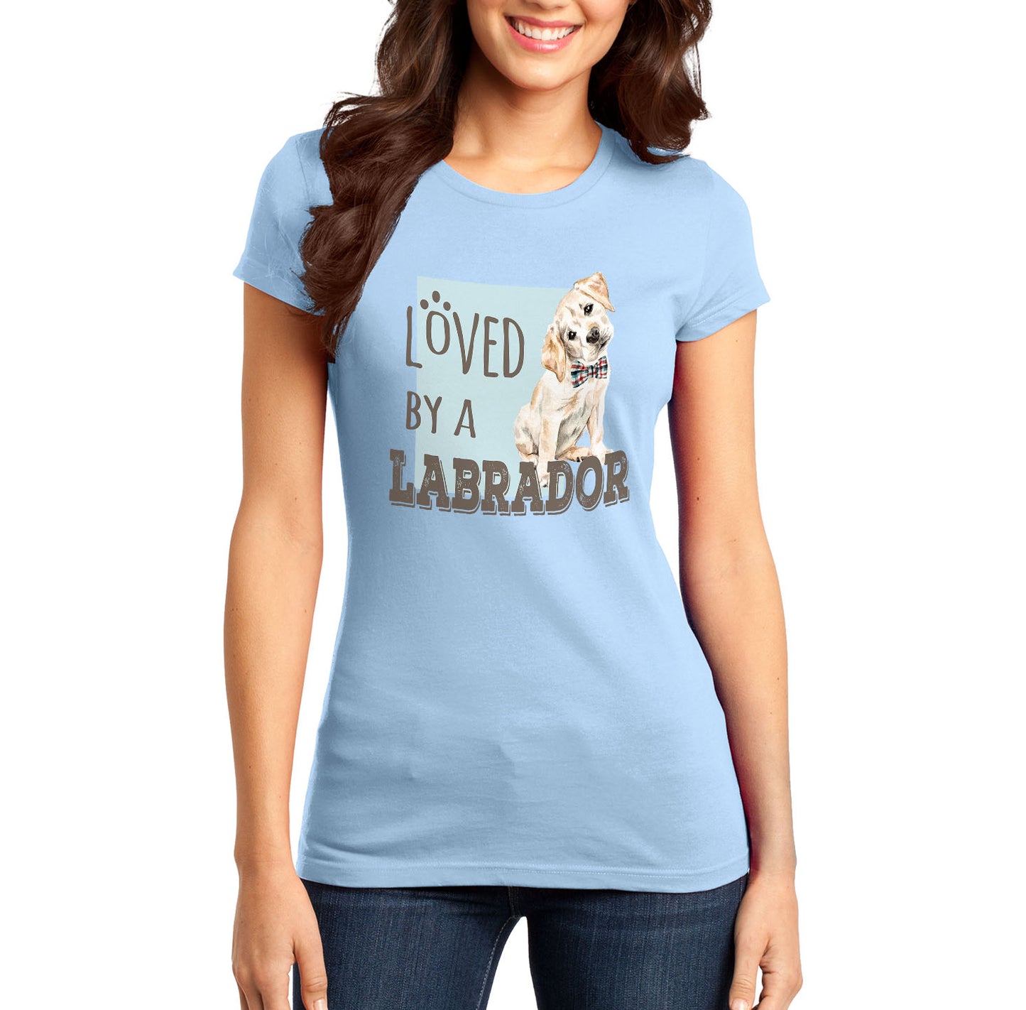 Loved by a Labrador - Women's Fitted T-Shirt