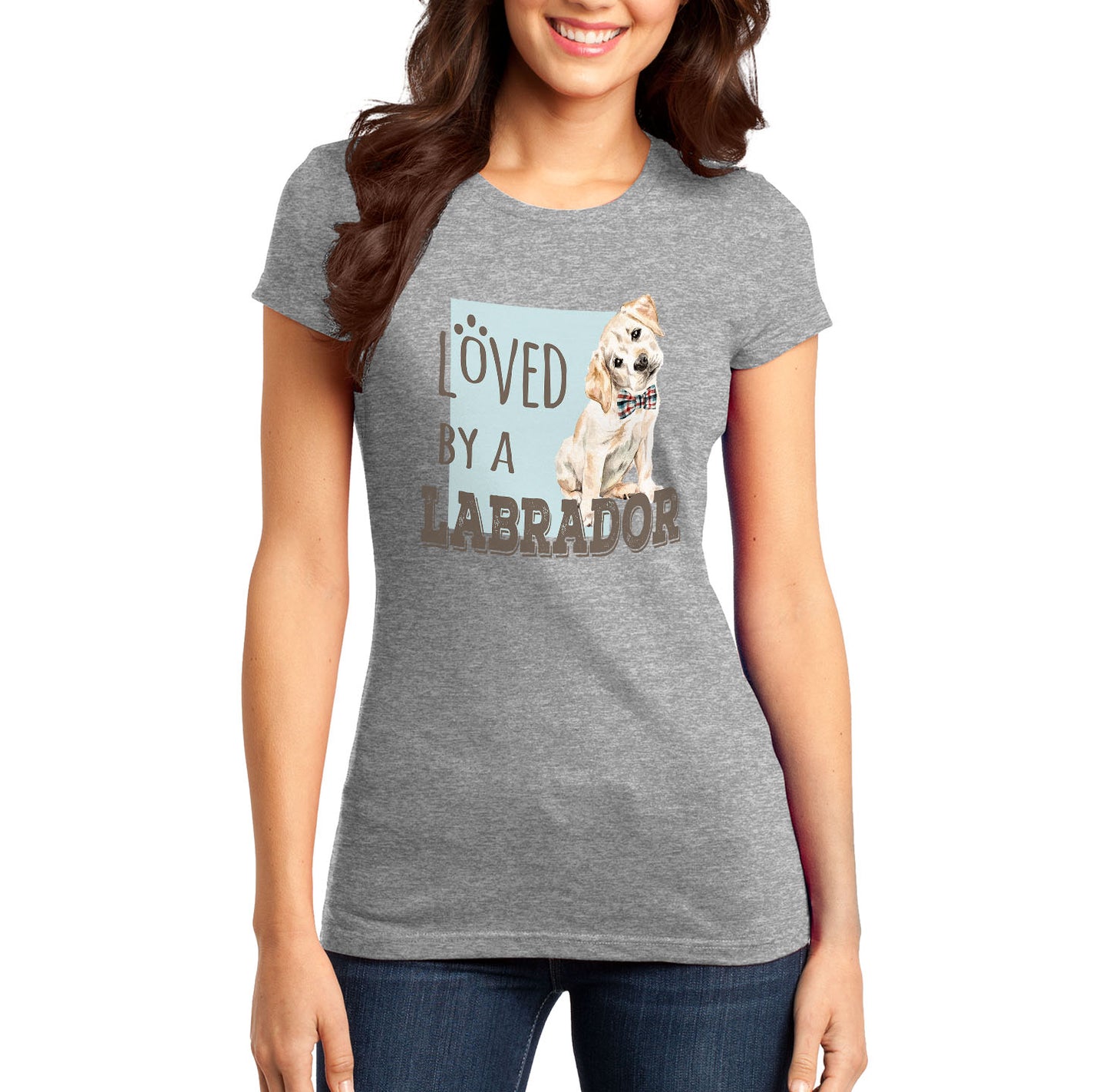 Loved by a Labrador - Women's Fitted T-Shirt