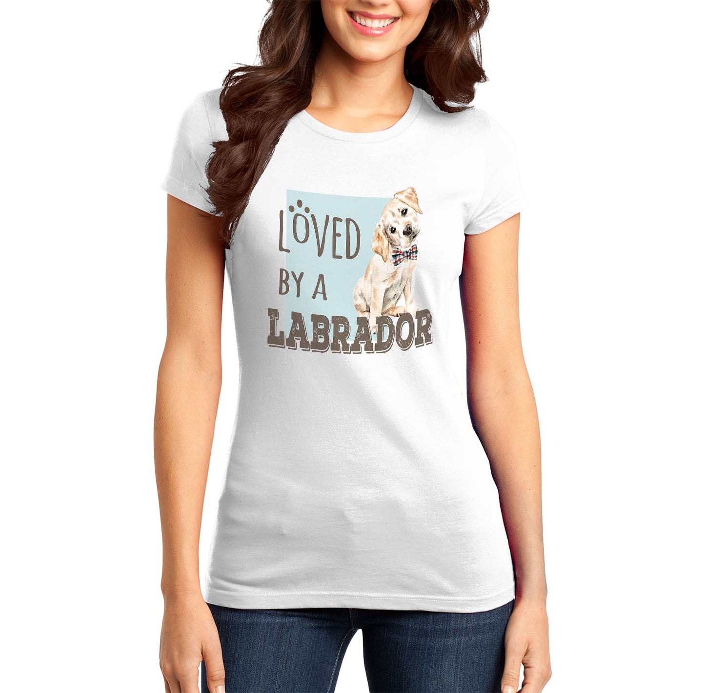 Loved by a Labrador - Women's Fitted T-Shirt