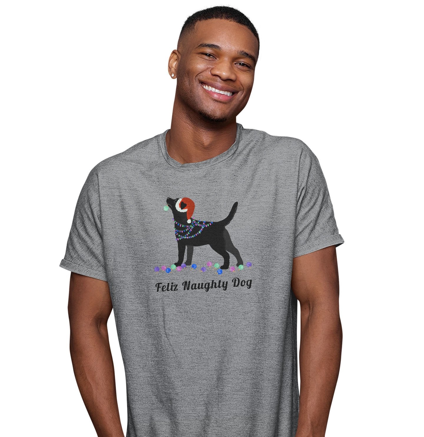 Labradors.com | Feliz Naughty Dog Black Lab - Adult Shirt