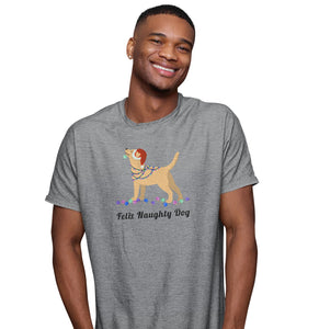 Labradors.com | Feliz Naughty Dog Yellow Lab - Adult Shirt