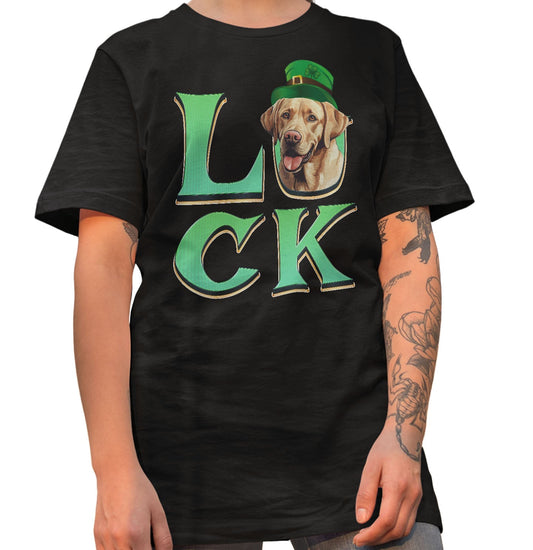Big LUCK St. Patrick's Day Labrador Retriever (Yellow) - Adult Unisex T-Shirt