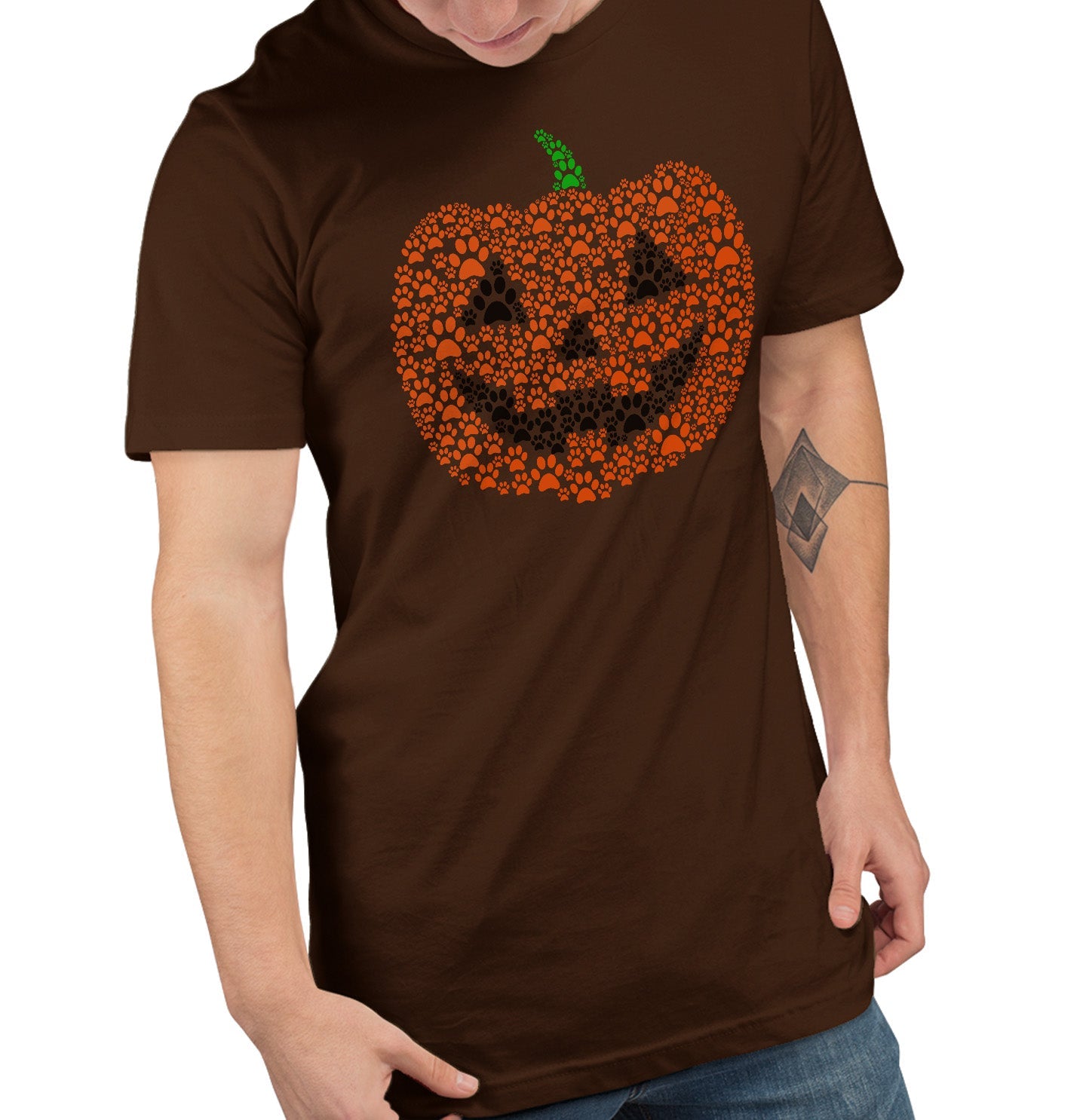 Paw Pumpkin - Adult Unisex T-Shirt