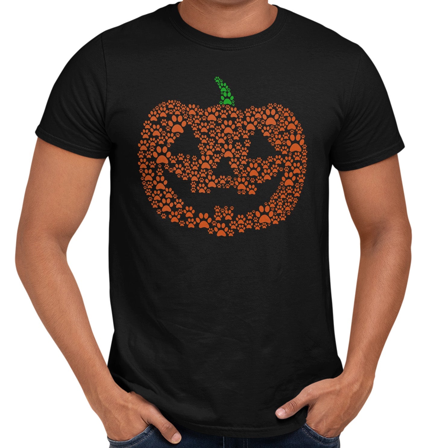 Paw Pumpkin - Adult Unisex T-Shirt