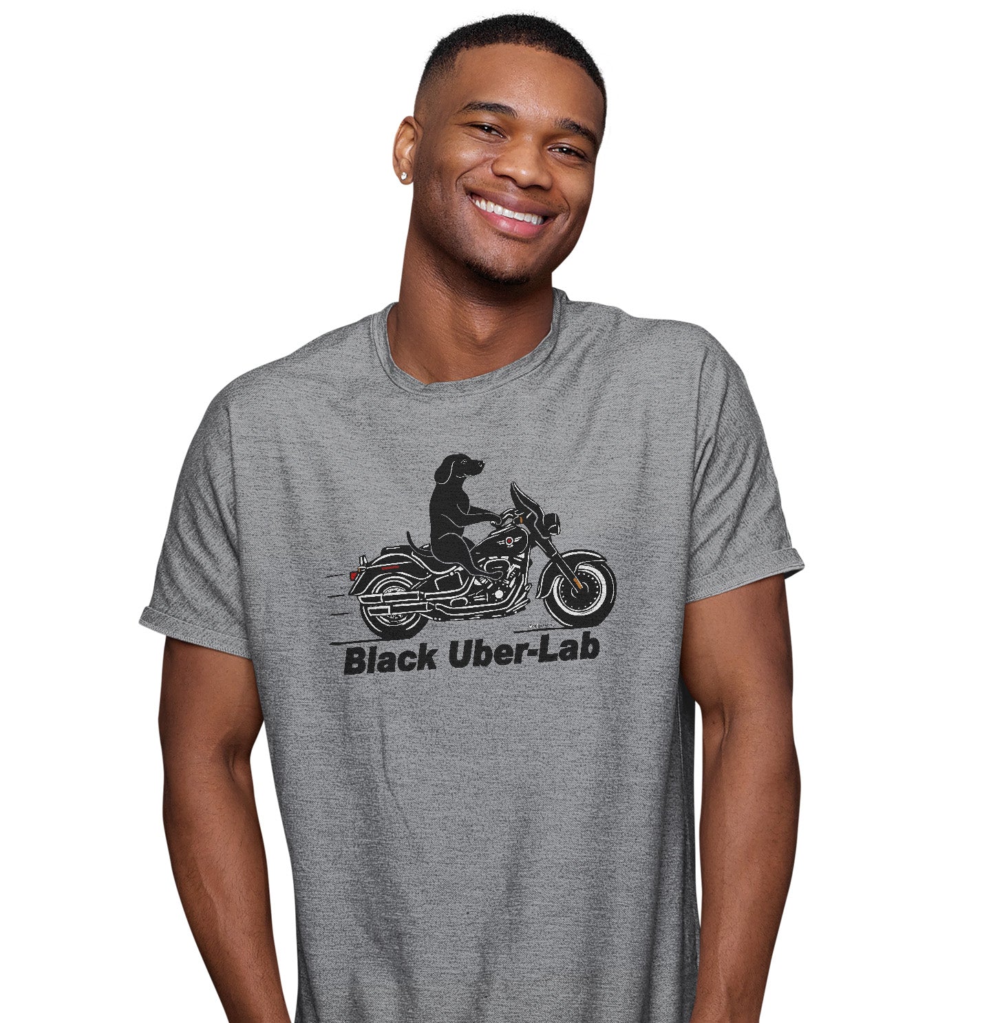 Black Lab Biker - Adult Unisex T-Shirt