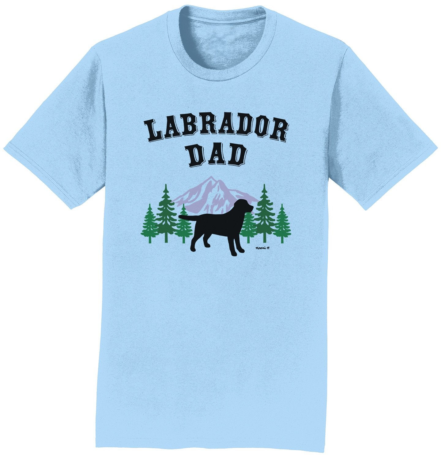 Labradors.com - Black Lab Dad Mountain - Adult Unisex T-Shirt