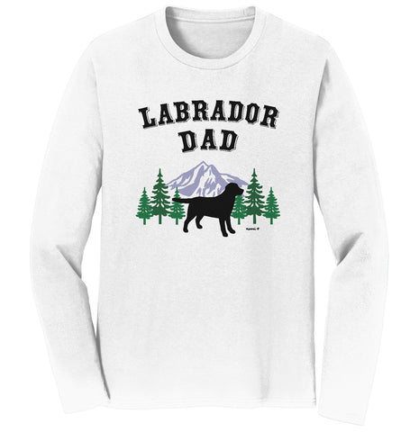 Labradors.com - Black Lab Dad Mountain - Adult Unisex Long Sleeve T-Shirt