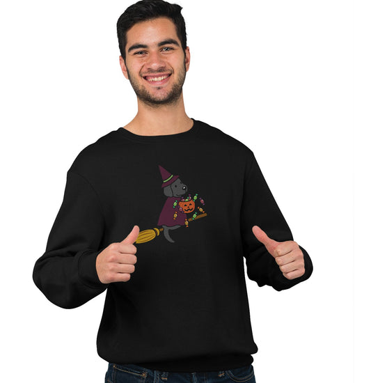 Black Lab Witch - Halloween - Crewneck Sweatshirt