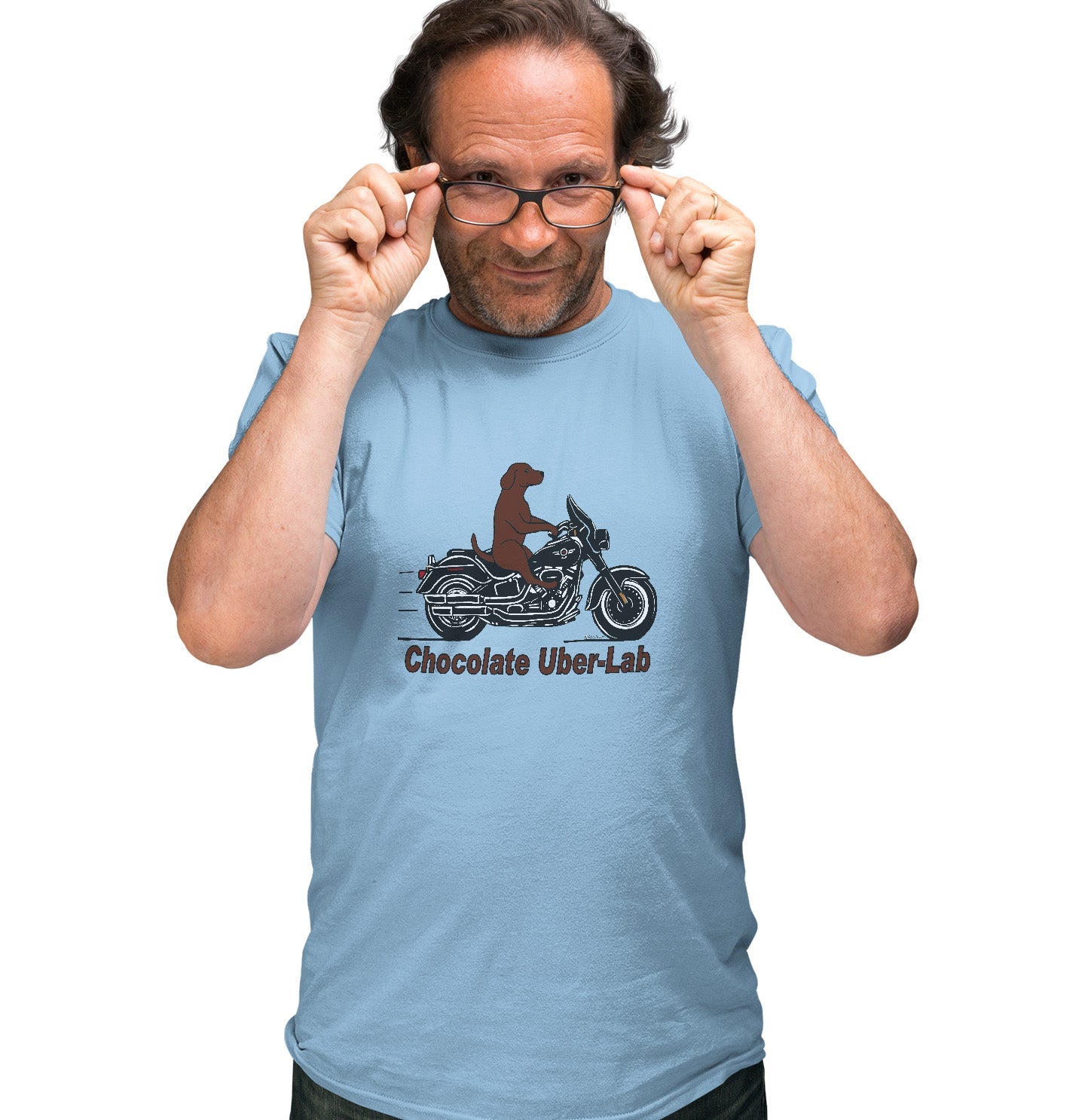 Chocolate Lab Biker - Adult Unisex T-Shirt