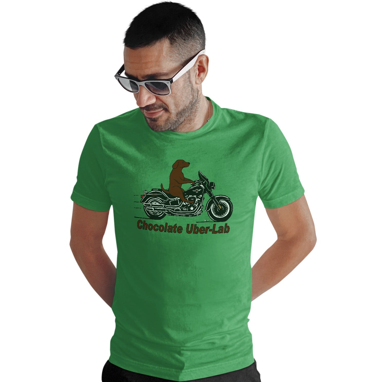 Chocolate Lab Biker - Adult Unisex T-Shirt