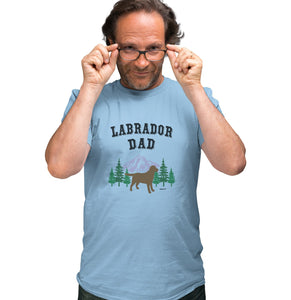 Labradors.com - Chocolate Lab Dad Mountain - Adult Unisex T-Shirt