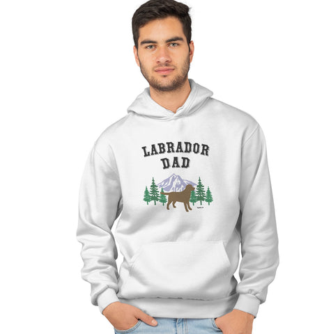 Labradors.com - Chocolate Lab Dad Mountain - Adult Unisex Hoodie Sweatshirt