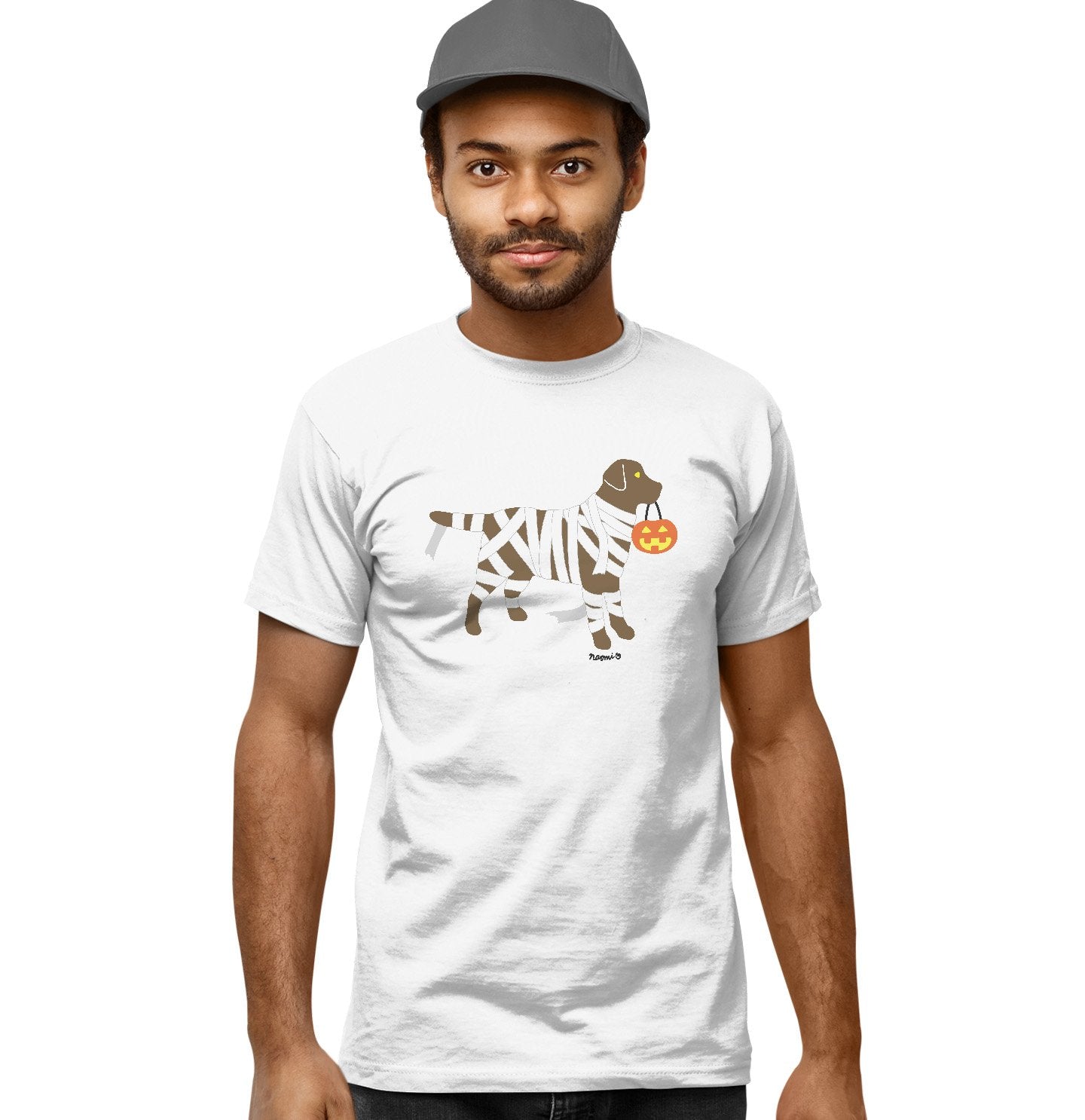 Chocolate Lab Mummy Trick or Treater - Adult Unisex T-Shirt