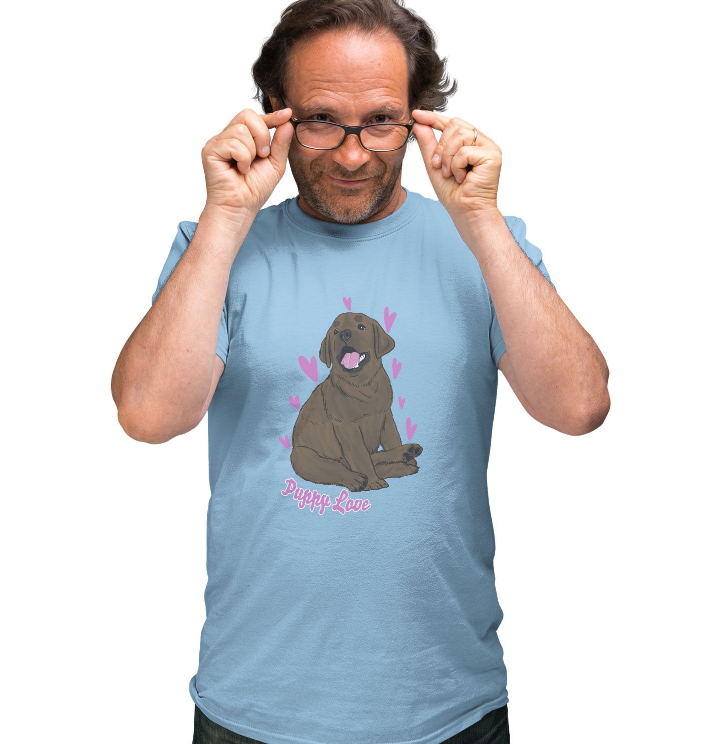 Chocolate Labrador Puppy Love - Adult Unisex T-Shirt