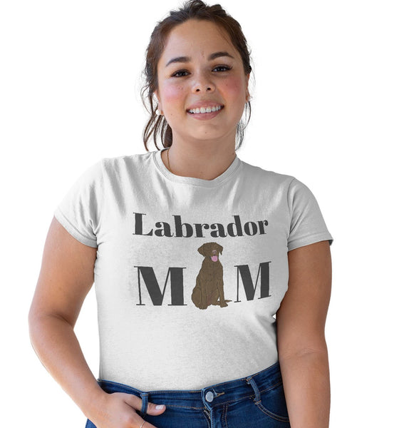 Chocolate Labrador Mom Illustration - Women's Tri-Blend T-Shirt