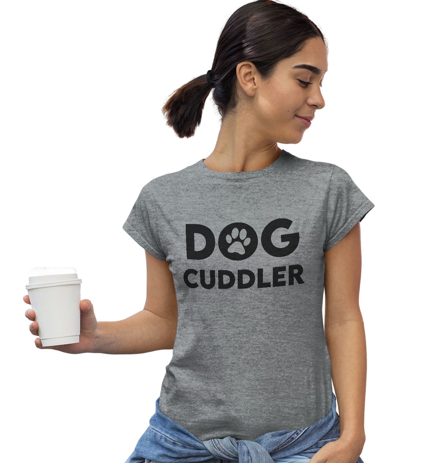 Dog Cuddler - Ladies' Fitted T-Shirt
