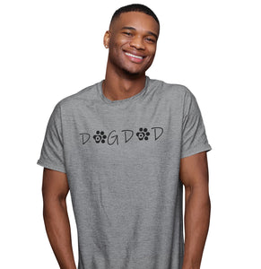 Paw Text Dog Dad - Adult Unisex T-Shirt