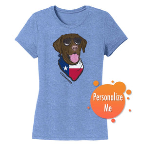 Any State Bandana Lab - Personalized Custom Women's Tri-Blend T-Shirt