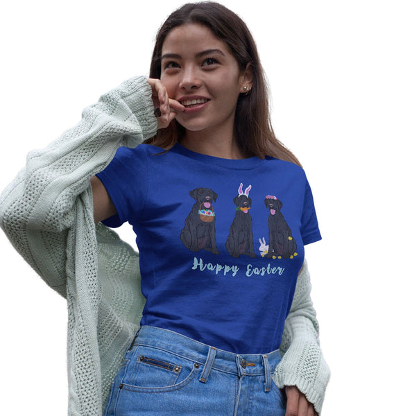 Easter Black Labrador Line Up - Women's Fitted T-Shirt