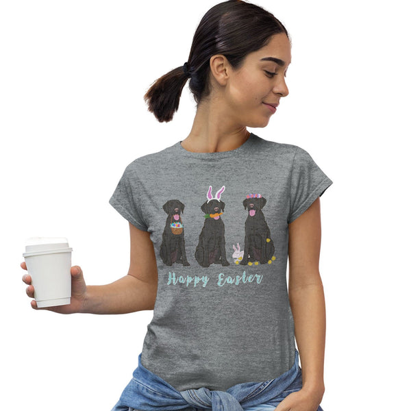Easter Black Labrador Line Up - Women's Fitted T-Shirt