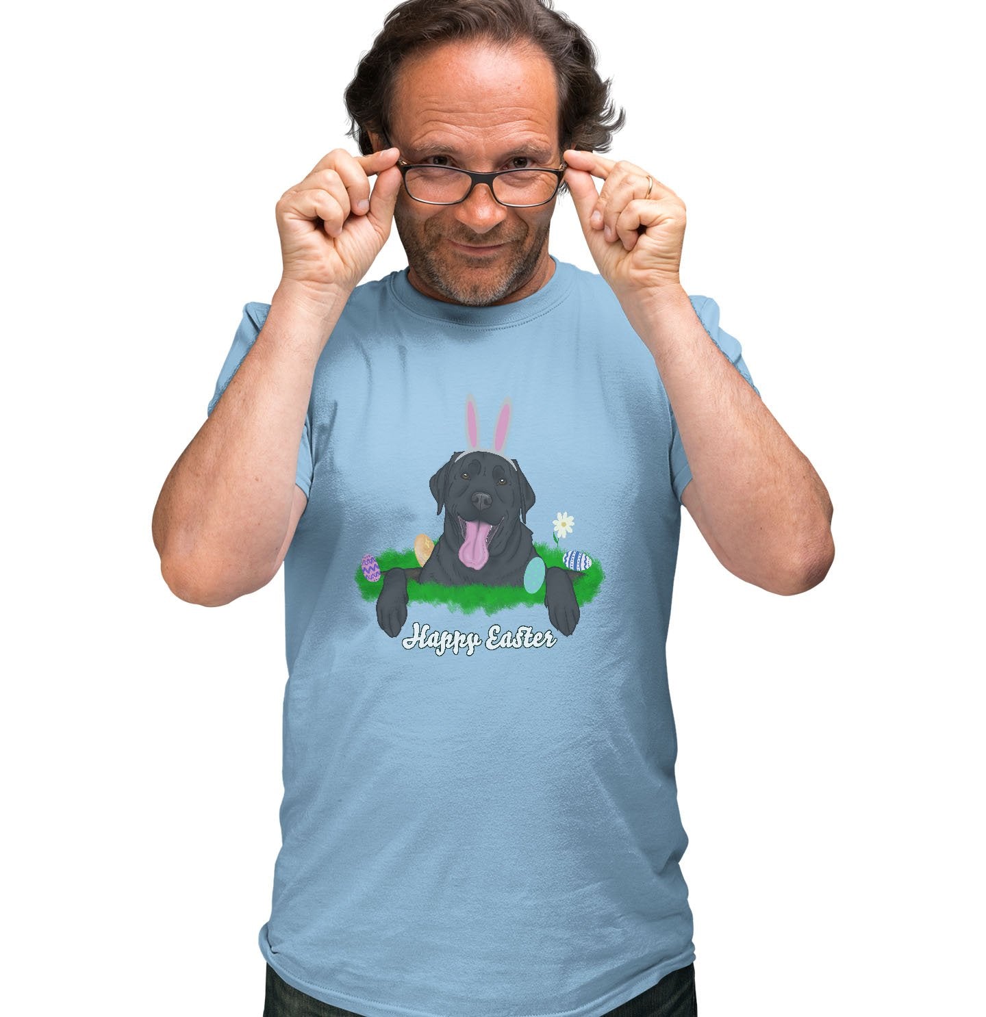 Rabbit Hole Black Labrador  - Adult Unisex T-Shirt