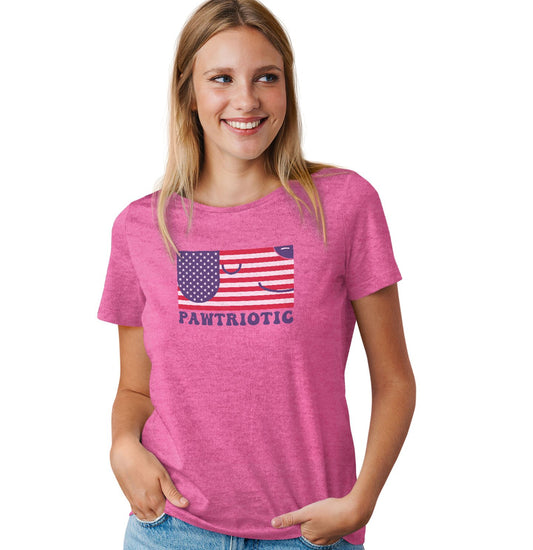 Pawtriotic Flag Dog | Labradors | Ladies' Tri-Blend T-Shirt