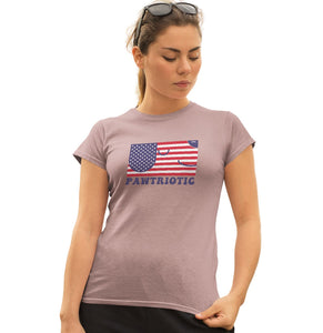 Pawtriotic Flag Dog | Labradors | Ladies' Fitted T-Shirt