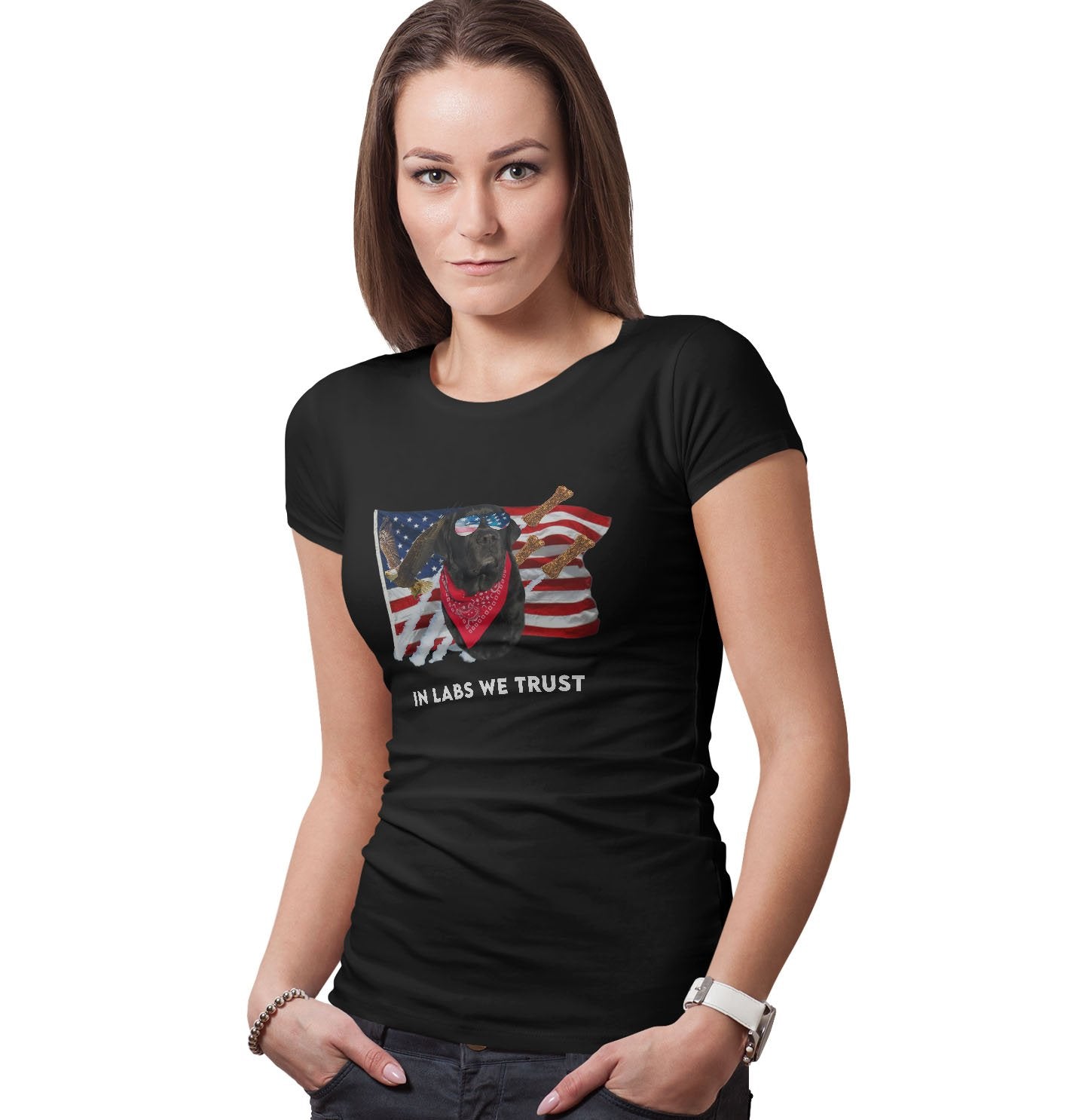 In Lab we Trust Black - Women's Fitted T-Shirt