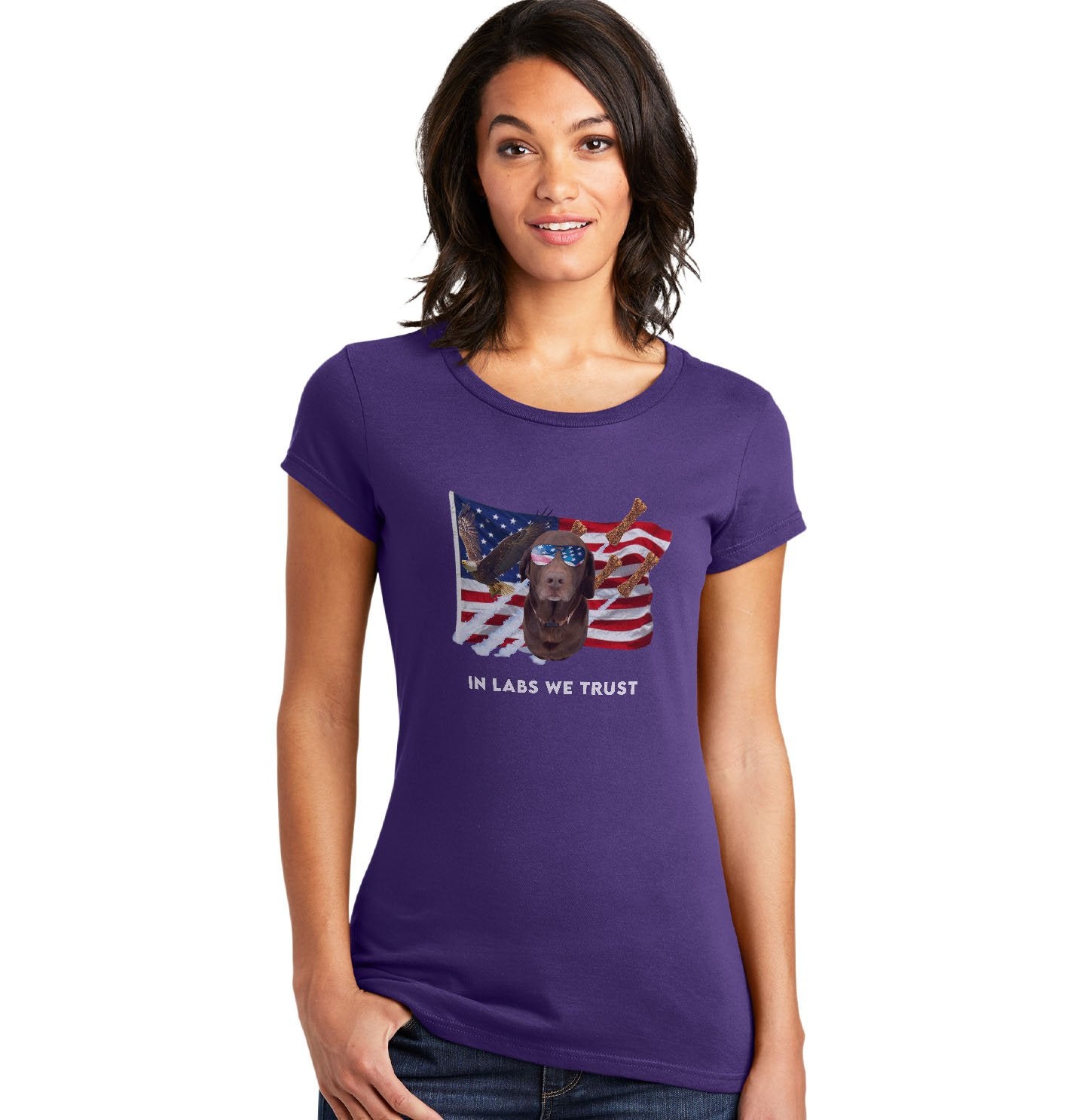 In Lab we Trust Chocolate - Women's Fitted T-Shirt