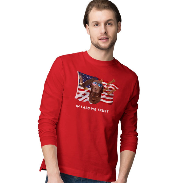In Lab we Trust Chocolate - Adult Unisex Long Sleeve T-Shirt