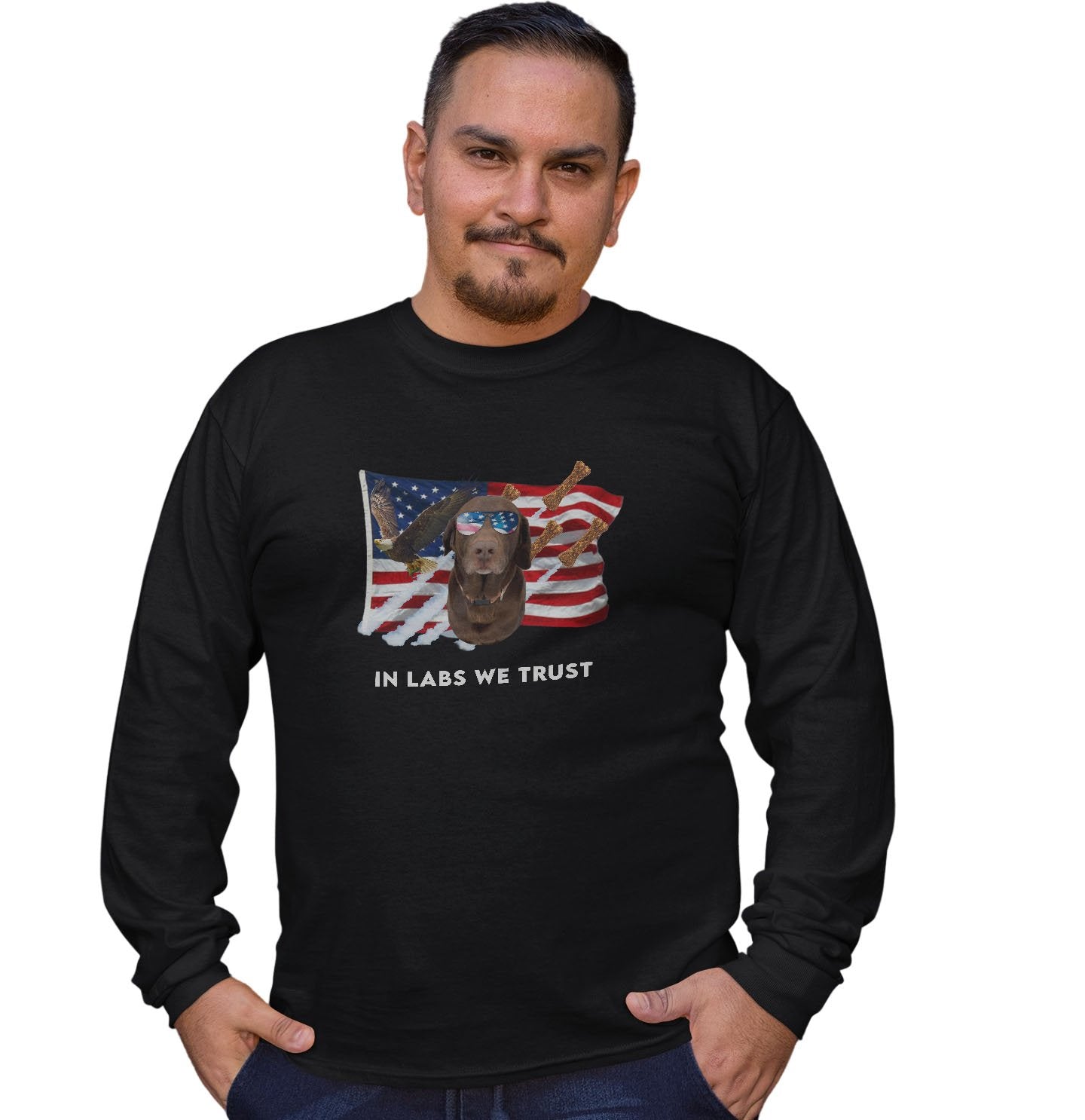 In Lab we Trust Chocolate - Adult Unisex Long Sleeve T-Shirt