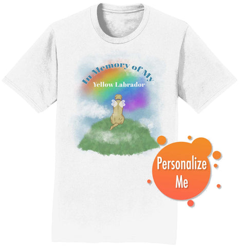 In Memory of My Yellow Lab - Personalized Custom Adult Unisex T-Shirt