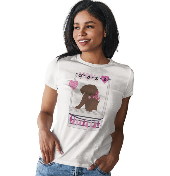 Kissing Booth Chocolate Lab - Women's Fitted T-Shirt