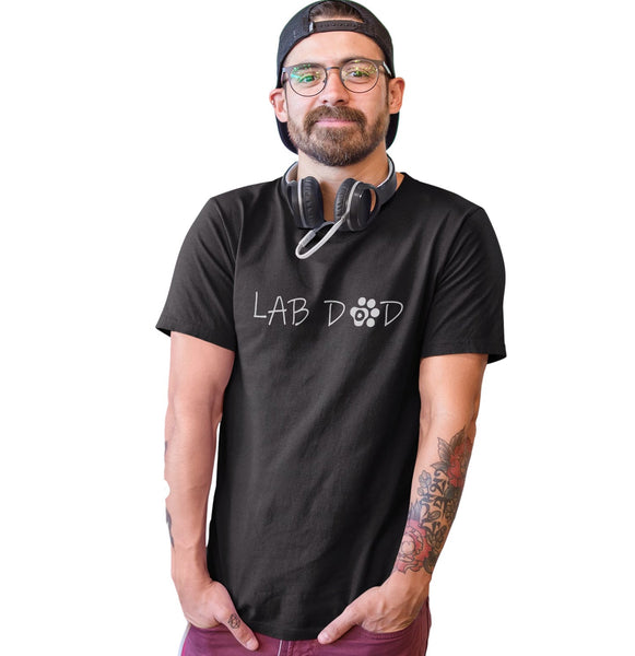 Paw Text Lab Dad - Adult Tri-Blend T-Shirt
