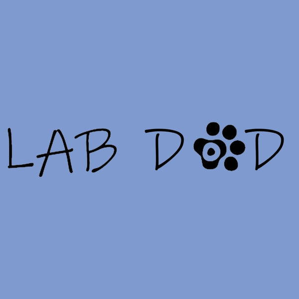 Paw Text Lab Dad - Adult Tri-Blend T-Shirt