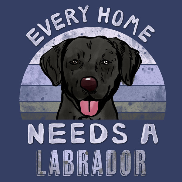Every Home Needs a Labrador Retriever (Black) - Adult Unisex Crewneck Sweatshirt
