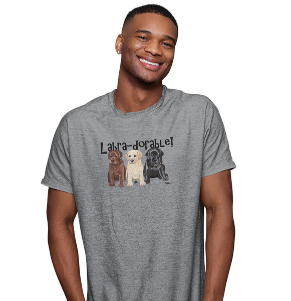 Labra-dorable Three Puppies - Adult Unisex T-Shirt