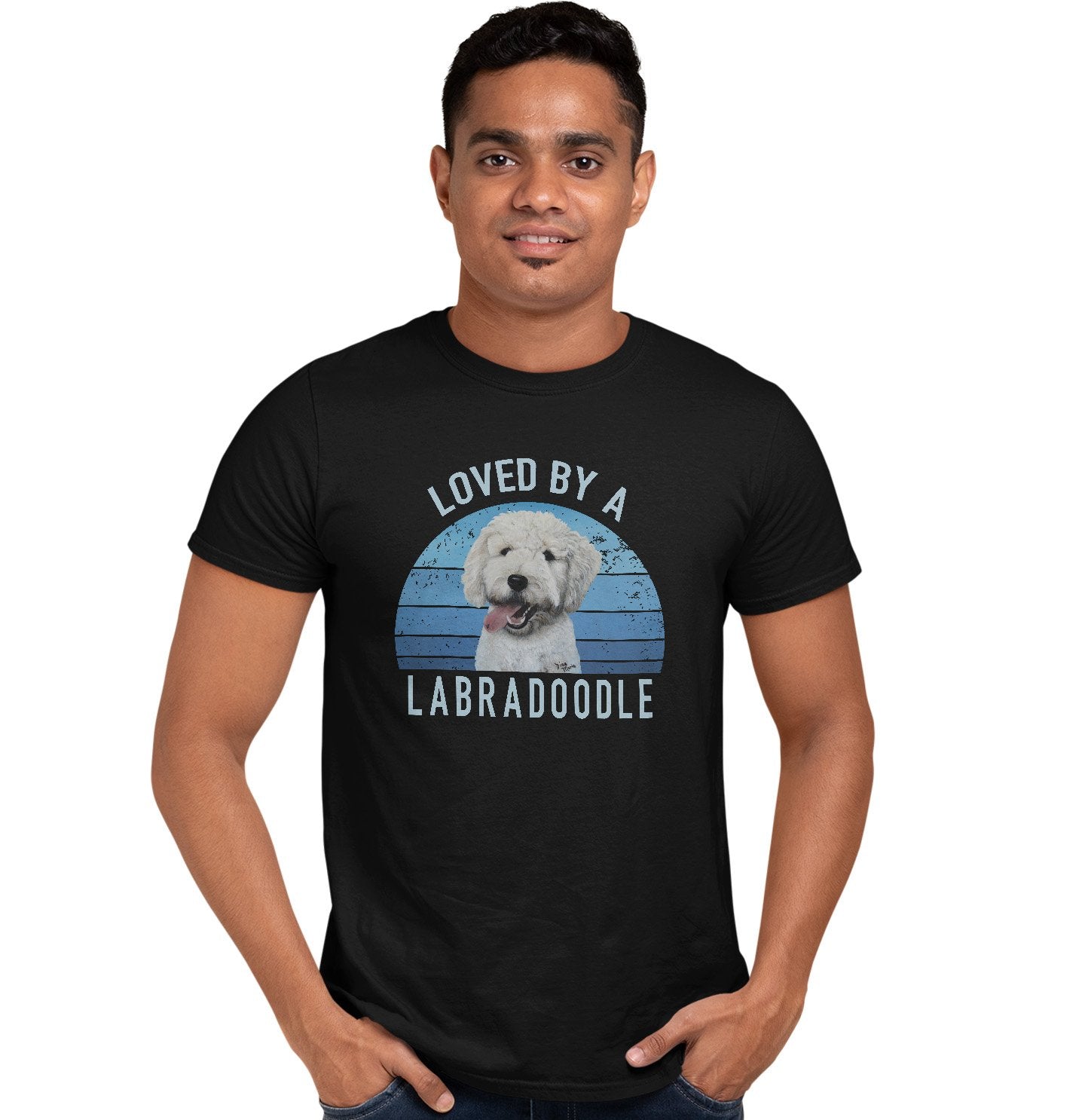 Loved By A Labradoodle - Adult Unisex T-Shirt