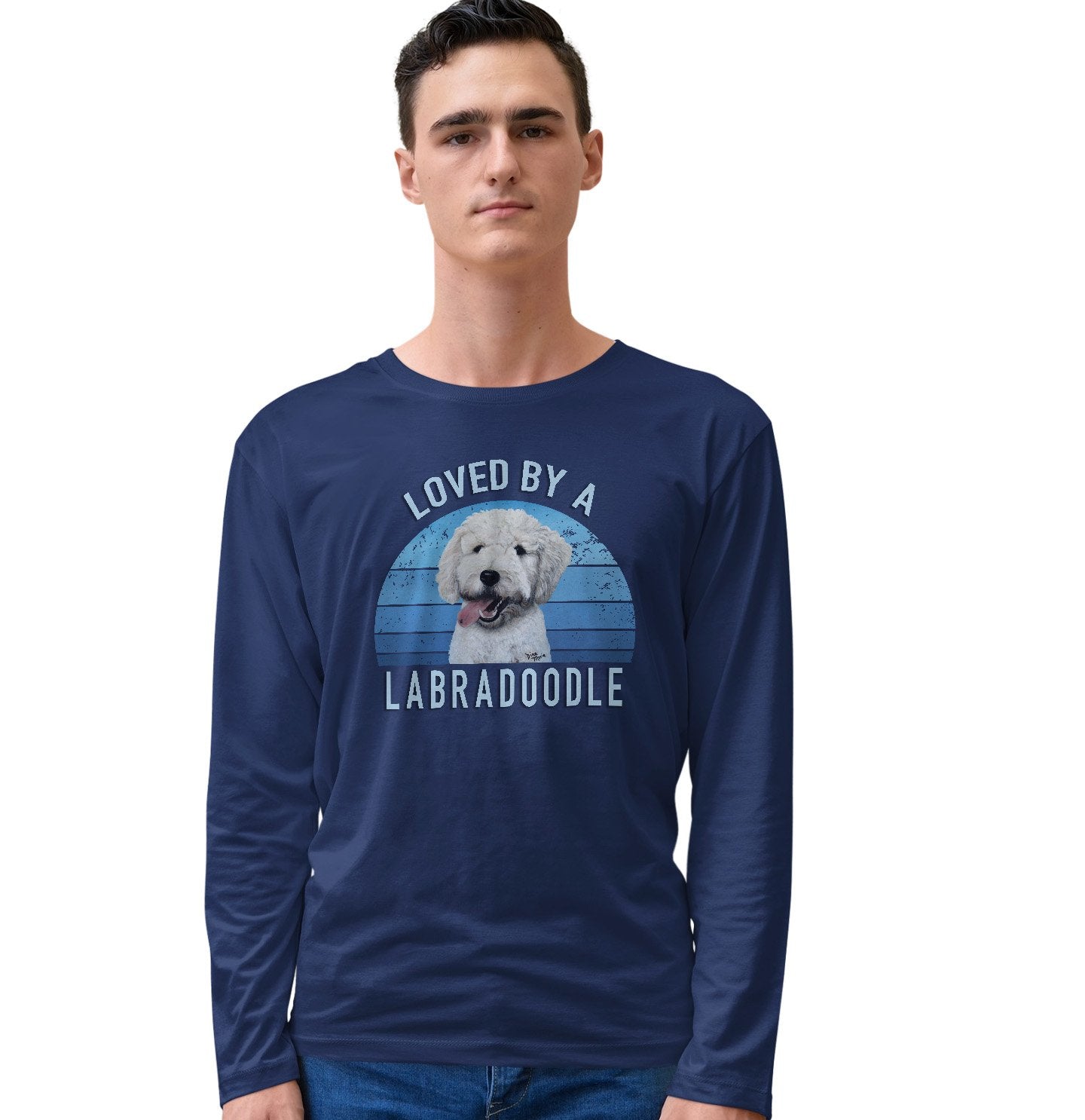 Loved By A Labradoodle - Adult Unisex Long Sleeve T-Shirt